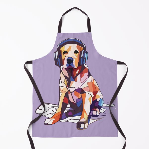 Item preview, Golden retriever with headphones mosaic designed and sold by designmari.