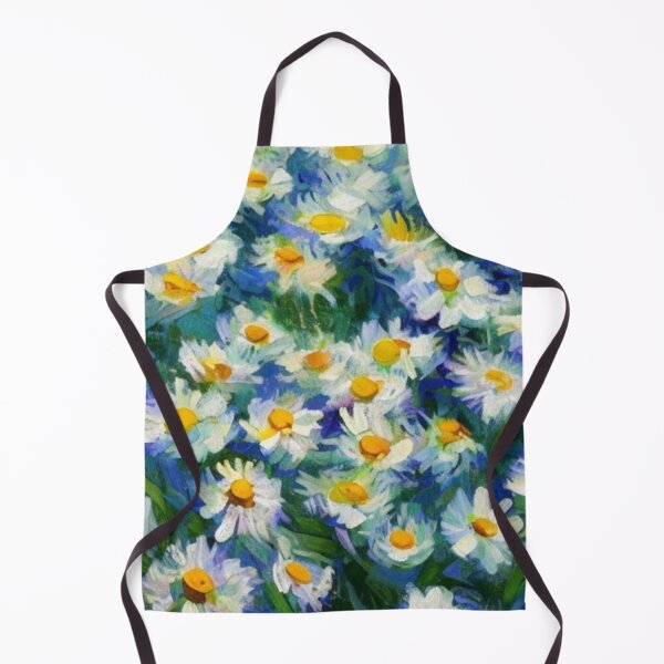 Item preview, White Daisy Meadow Impressionist Floral Art for Cottagecore Flower Lovers designed and sold by WildStroke.