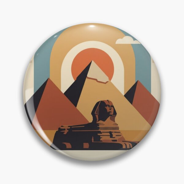 Item preview, Pyramids of Giza Graphic Art Print | Minimal Landmark Illustration | No Text Design designed and sold by wackyartwork.