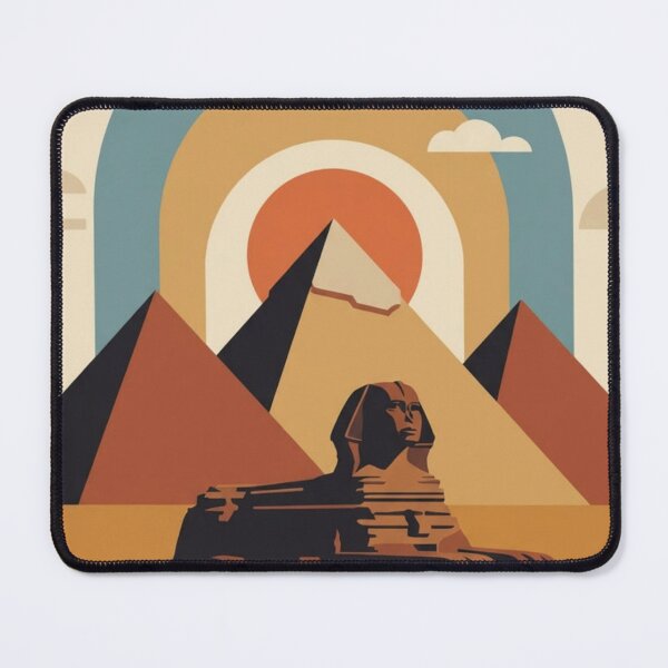 Item preview, Pyramids of Giza Graphic Art Print | Minimal Landmark Illustration | No Text Design designed and sold by wackyartwork.