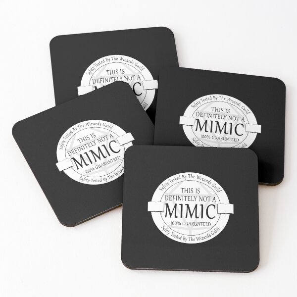 Item preview, "Safety Tested For Mimics" by the Wizard's Guild designed and sold by NOIXES.