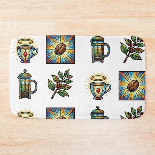 Item preview, Divine Brew: Stained Glass Coffee and Botanical Illustration Set designed and sold by NonditStudio.