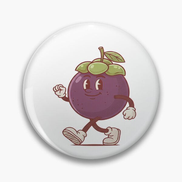 Item preview, Retro Cartoon Color Mangosteen designed and sold by DinsignStudio.