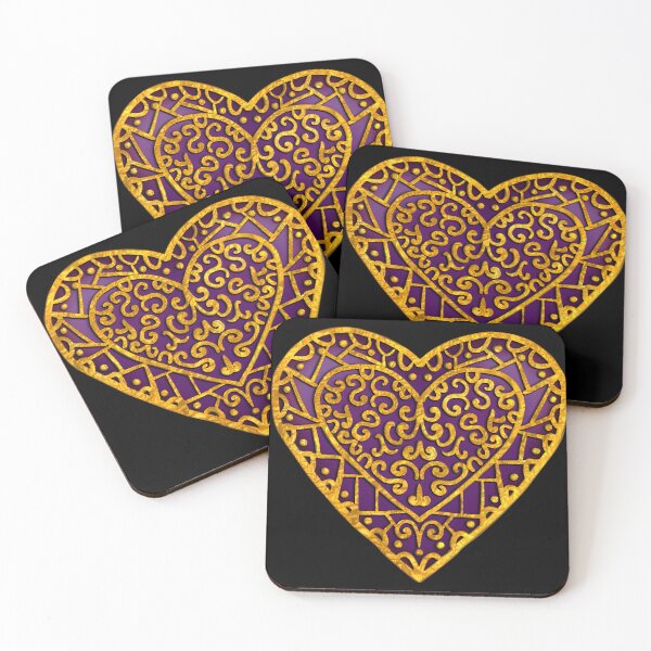 Item preview, Purple Gold heart designed and sold by Dancesevillanas.