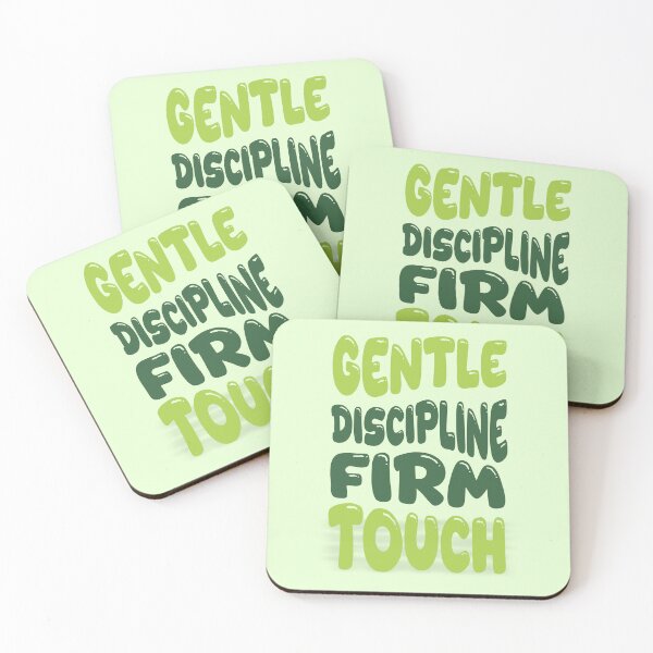 Item preview, Gentle Discipline, Firm Touch – Calm Leadership Bubble Typography in Green designed and sold by ArtGMerch.