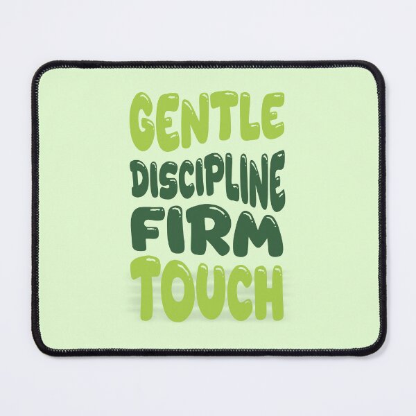 Item preview, Gentle Discipline, Firm Touch – Calm Leadership Bubble Typography in Green designed and sold by ArtGMerch.