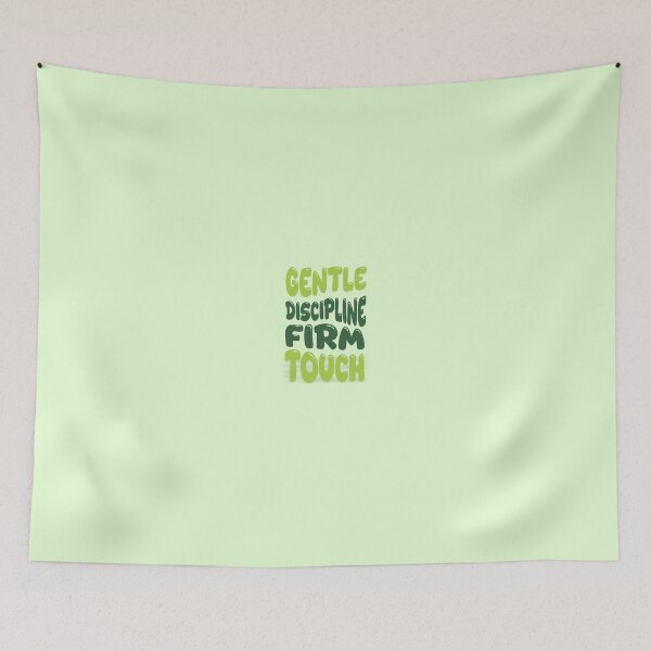 Item preview, Gentle Discipline, Firm Touch – Calm Leadership Bubble Typography in Green designed and sold by ArtGMerch.