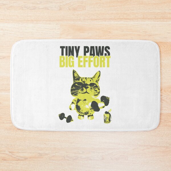 Item preview, Tiny Paws Big Effort Funny Gym Cat  designed and sold by findbeeingarden.