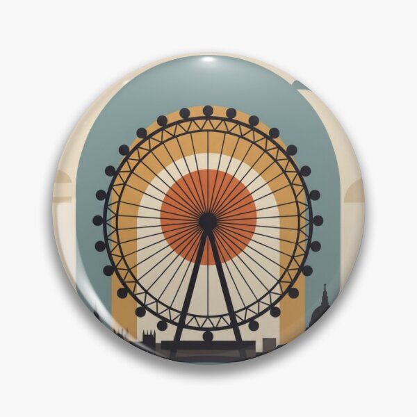 Item preview, London Eye Graphic Art Print | Minimal City Illustration | No Text Design designed and sold by wackyartwork.