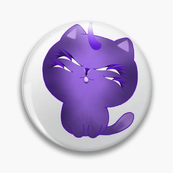 Item preview, Four-Eyed Chibi Cat Unicorn — Cute Purple Fantasy Illustration designed and sold by kerissfantasyart .