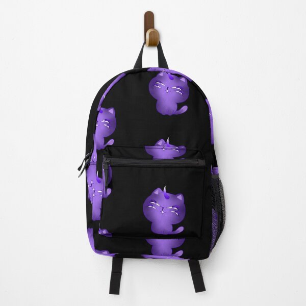 Item preview, Four-Eyed Chibi Cat Unicorn — Cute Purple Fantasy Illustration designed and sold by kerissfantasyart .