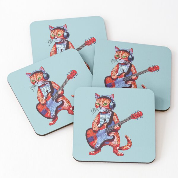 Item preview, Guitarist Cat Mosaic designed and sold by designmari.
