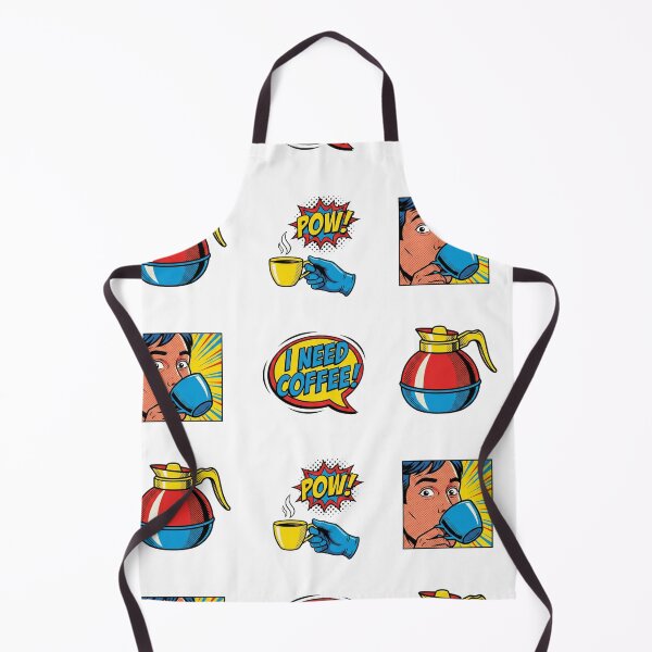 Item preview, Retro Pop Art Coffee Comic Set: "I Need Coffee!" Action Graphics designed and sold by NonditStudio.