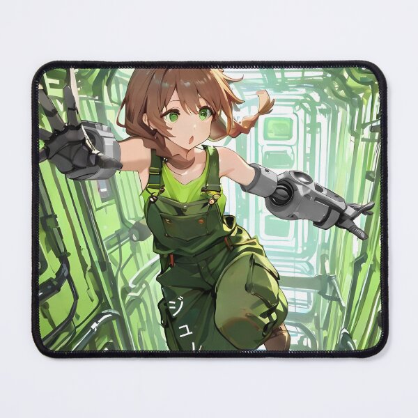 Item preview, JUNO: Jumping Botanical Tech Shaft | Cute Solarpunk Anime Girl designed and sold by Sytrics.