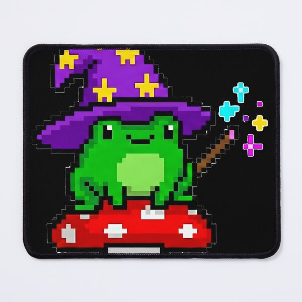 Item preview, Pixel Art Wizard Frog - 8-bit Cozy Magic Sticker designed and sold by ClubChaos.