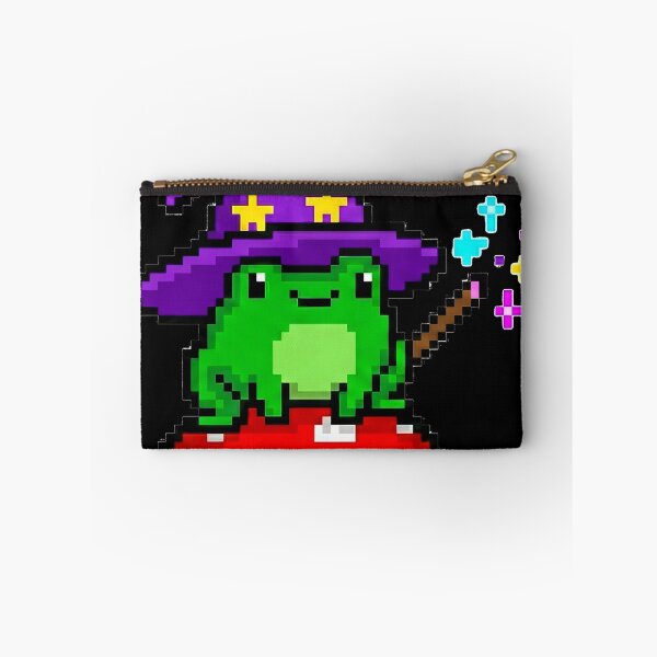 Item preview, Pixel Art Wizard Frog - 8-bit Cozy Magic Sticker designed and sold by ClubChaos.