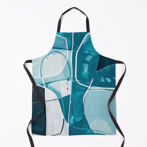 Item preview, B_01_01 Abstract Paintings Blue Aqua Green White designed and sold by CrumbBumStudio.