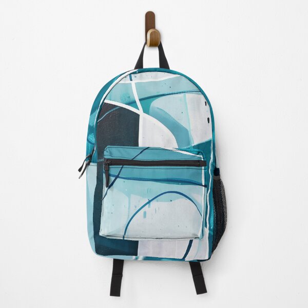 Item preview, B_01_01 Abstract Paintings Blue Aqua Green White designed and sold by CrumbBumStudio.