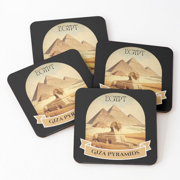 Item preview, Giza Pyramids Egypt Vintage Great Sphinx Emblem Art designed and sold by KaBaRen.