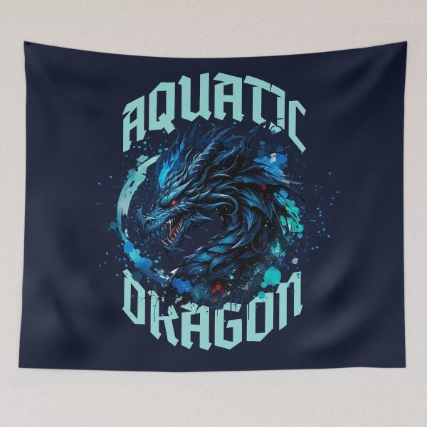Item preview, Aquatic Dragon Fantasy Water Beast Art designed and sold by RynTheArtist.