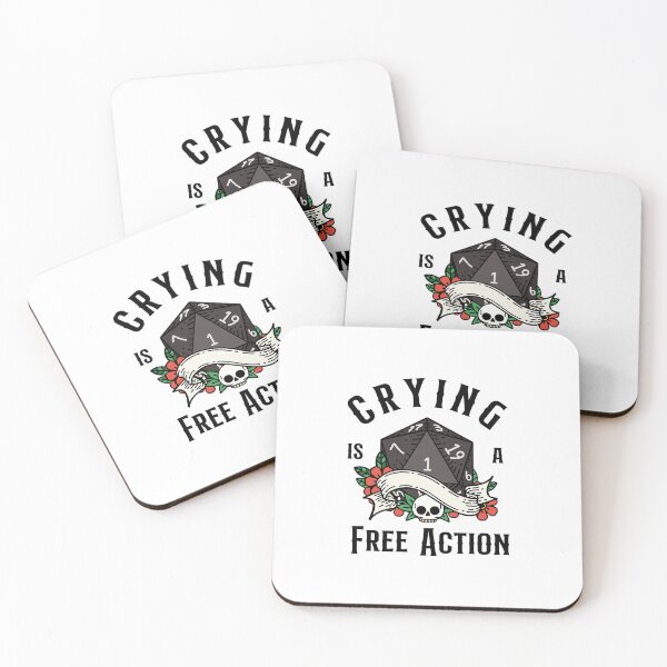 Item preview, DND RPG Funny Critical failure: Crying is a free action, Natural one D20 dice. designed and sold by Lonely Brains.