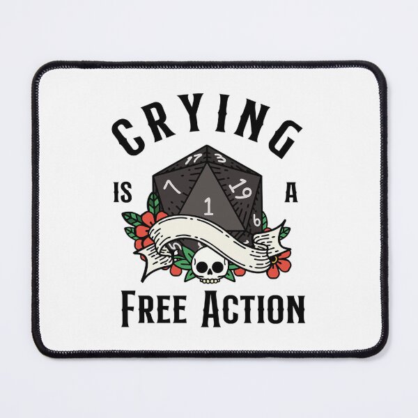 Item preview, DND RPG Funny Critical failure: Crying is a free action, Natural one D20 dice. designed and sold by Lonely Brains.