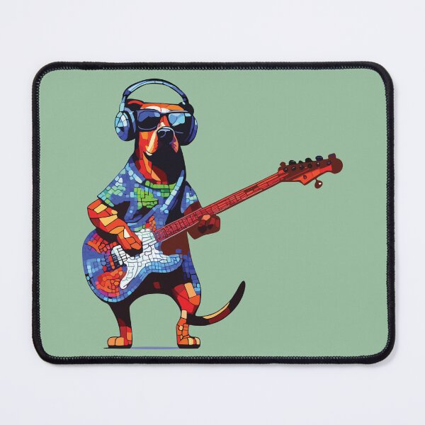 Item preview, Rottweiler guitarist mosaic designed and sold by designmari.