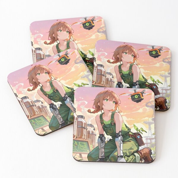 Item preview, JUNO: Robot Drone Forest Walk Gaze | Cute Solarpunk Anime Girl designed and sold by Sytrics.