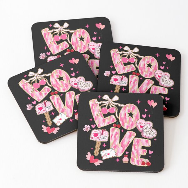 Item preview, Pink Pastel LOVE Aesthetic – Feminine Valentine Typography designed and sold by LovelyHappyGift.