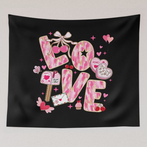 Item preview, Pink Pastel LOVE Aesthetic – Feminine Valentine Typography designed and sold by LovelyHappyGift.