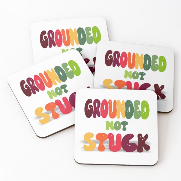 Item preview, Grounded Not Stuck – Bright Bubble Typography for Growth & Self-Confidence designed and sold by ArtGMerch.