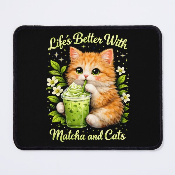 Item preview, Kawaii Cat With Matcha Life's Better With Matcha And Cats designed and sold by thebest-2studio.