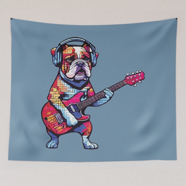 Item preview, Guitarist Bulldog Mosaic designed and sold by designmari.