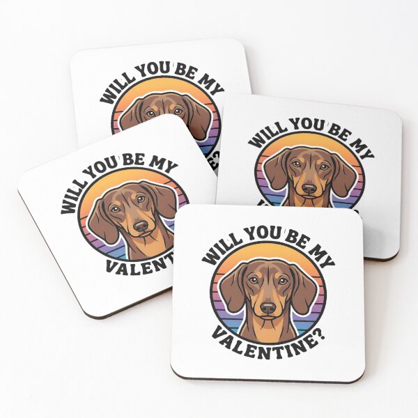 Item preview, Vintage 70s Doxie - Cute Dachshund Valentine's Day designed and sold by M1234s.