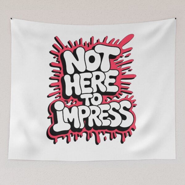 Item preview, Not Here To Impress Bold Statement Graphic designed and sold by NewUSShop.