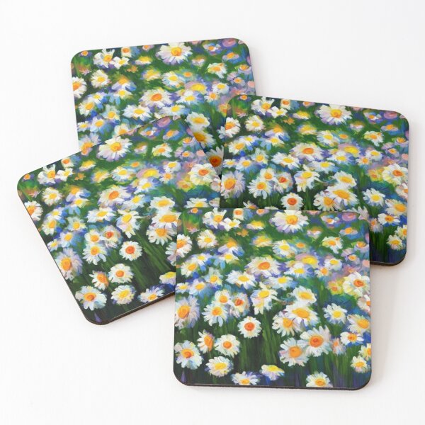 Item preview, Wild Daisy Patch Painterly Art for Free Spirit Nature Lovers designed and sold by WildStroke.
