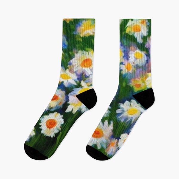 Item preview, Wild Daisy Patch Painterly Art for Free Spirit Nature Lovers designed and sold by WildStroke.