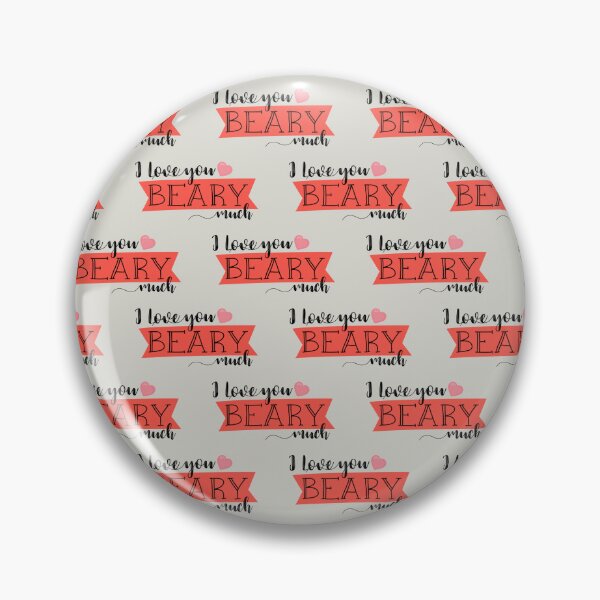 Item preview, I Love You Beary Much Cute Valentine Typography Mouse Pad designed and sold by FestivityFinds.