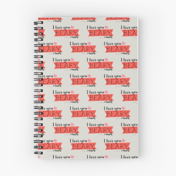 Item preview, I Love You Beary Much Cute Valentine Typography Mouse Pad designed and sold by FestivityFinds.