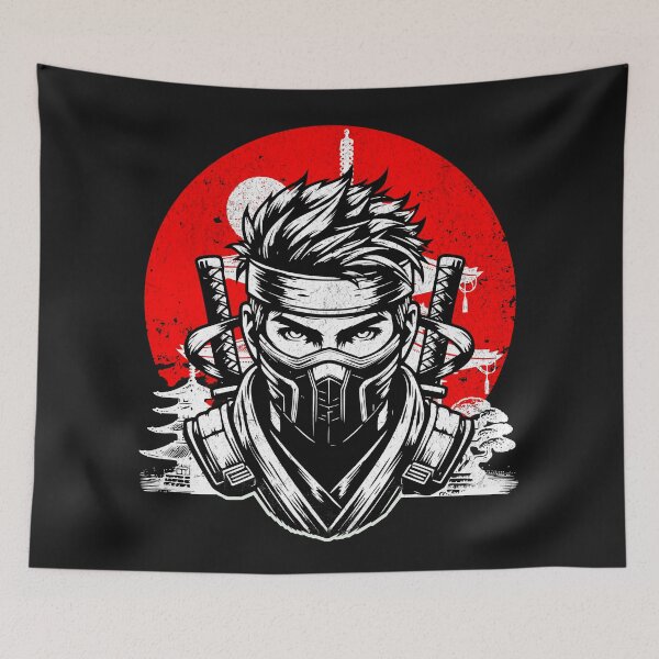 Item preview, Cyber Ninja Samurai Anime Street Art designed and sold by RynTheArtist.