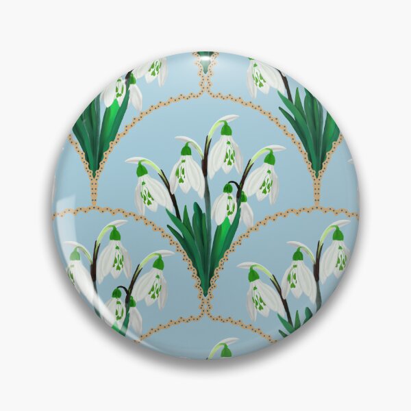 Item preview, Spring Snowdrops Garden Scallop Pattern designed and sold by Dintheo.
