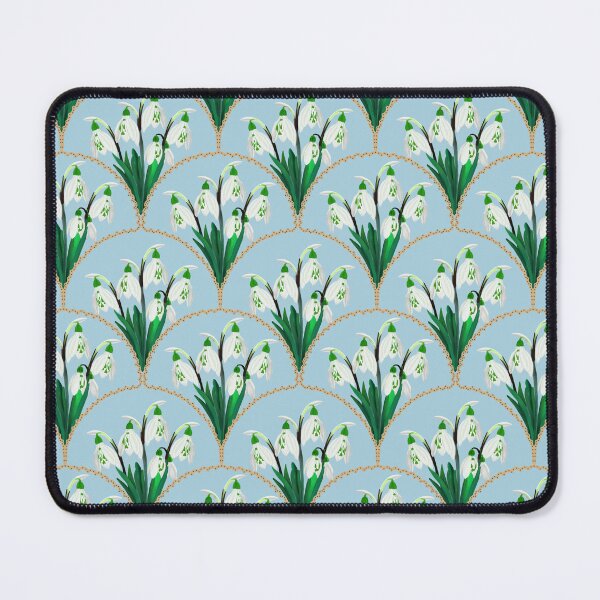 Item preview, Spring Snowdrops Garden Scallop Pattern designed and sold by Dintheo.
