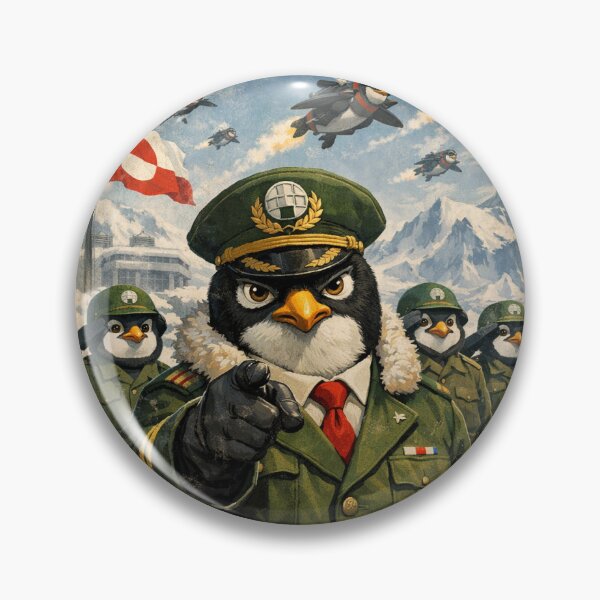 Item preview, Penguin Satirical Greenland Poster designed and sold by Sora Design.