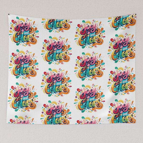 Item preview, Vibrant Holi Festival Typography with Colorful Paint Splashes and Artistic Flourishes designed and sold by Jirada.