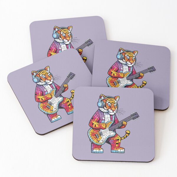 Item preview, guitarist tiger mosaic designed and sold by designmari.