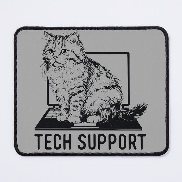Item preview, Tech Support Funny Cat Sitting On Laptop Computer designed and sold by SpookshowDesign.
