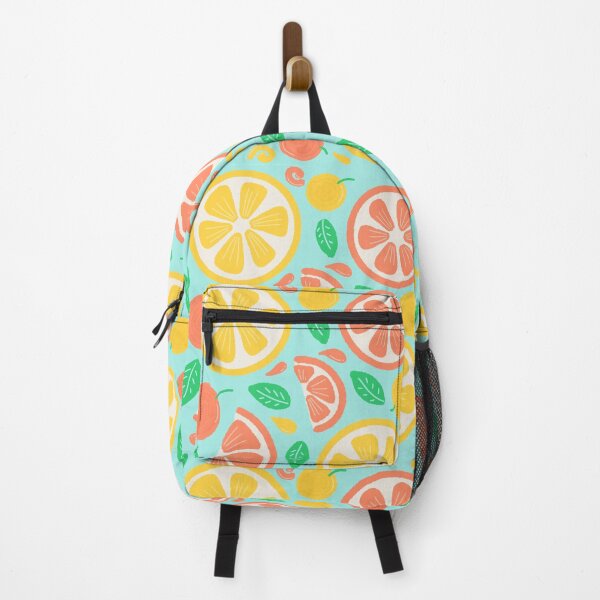 Item preview, Oranges and lemons on an aqua blue background designed and sold by Marionalas2.