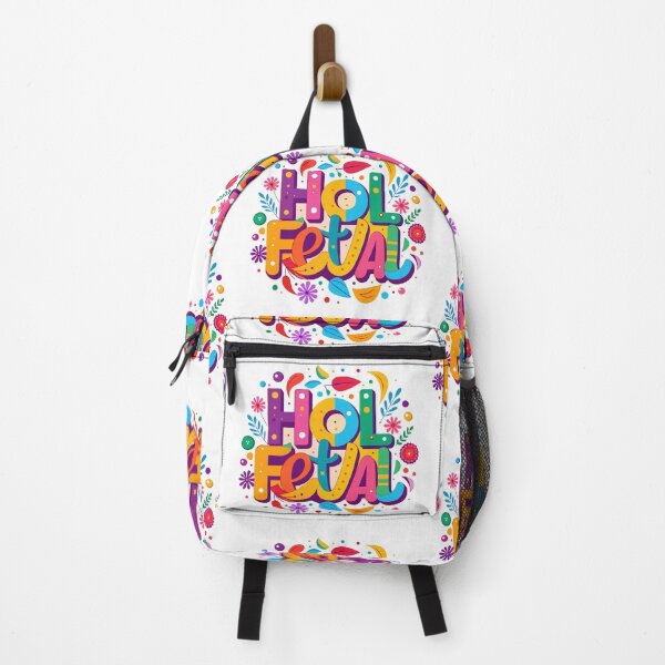 Item preview, Festive Holi Festival Lettering with Colorful Floral and Leaf Elements designed and sold by Jirada.