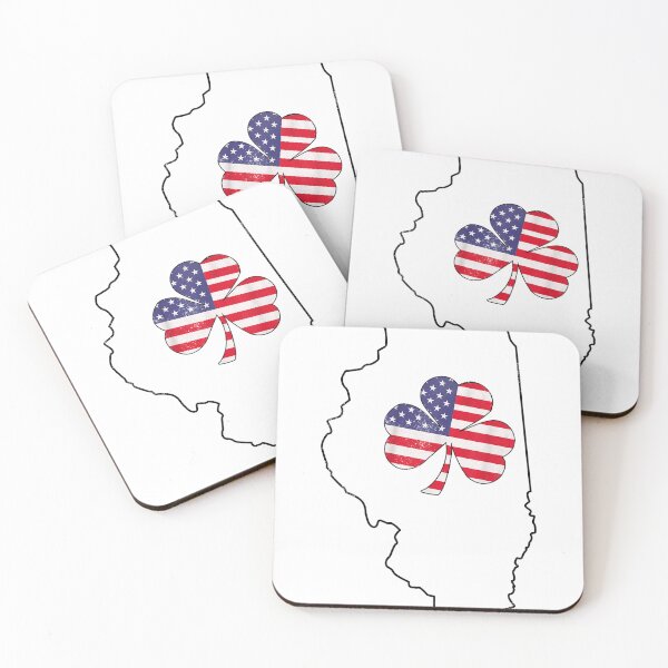 Item preview, illinois Irish American Shamrock designed and sold by LiviuGligoros.