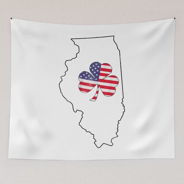 Item preview, illinois Irish American Shamrock designed and sold by LiviuGligoros.